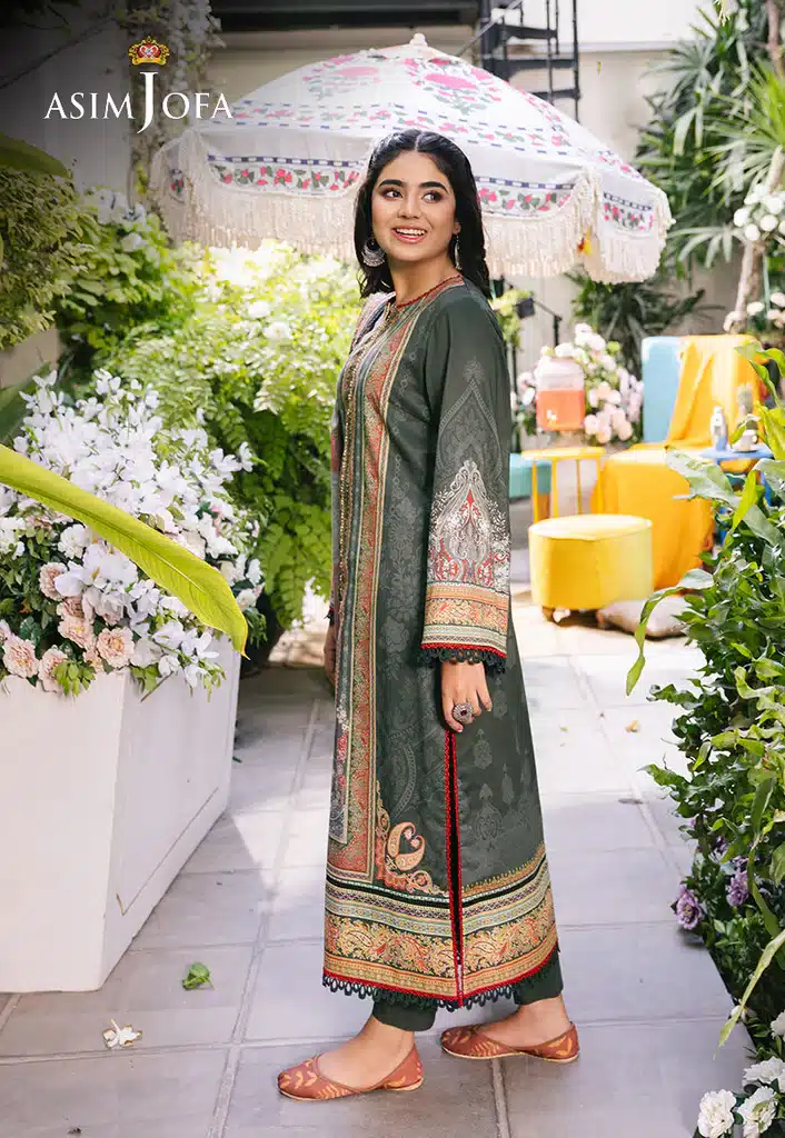 Asim Jofa Lawn Essential Prints | Charcoal