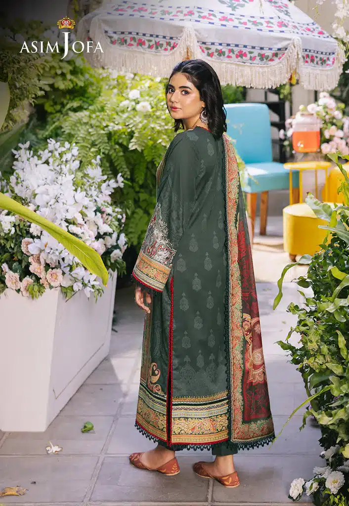 Asim Jofa Lawn Essential Prints | Charcoal