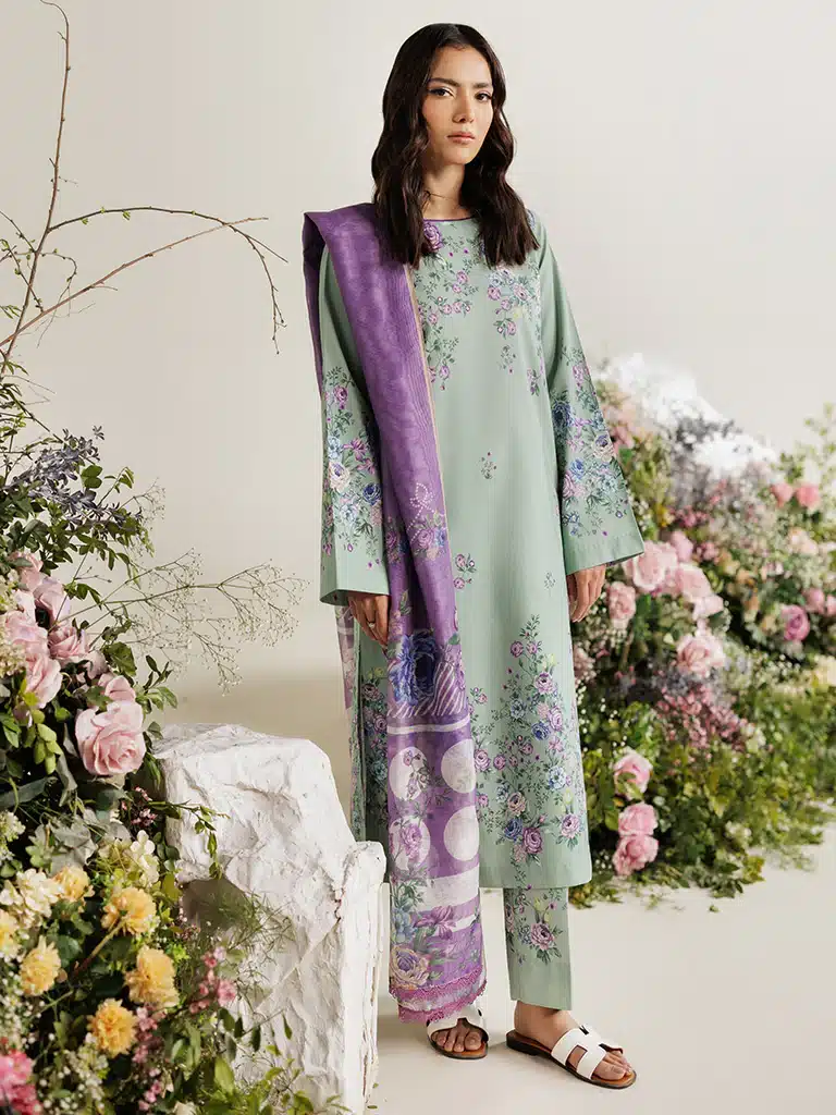 Raj Bari Amal Summer Prints | Sage Green