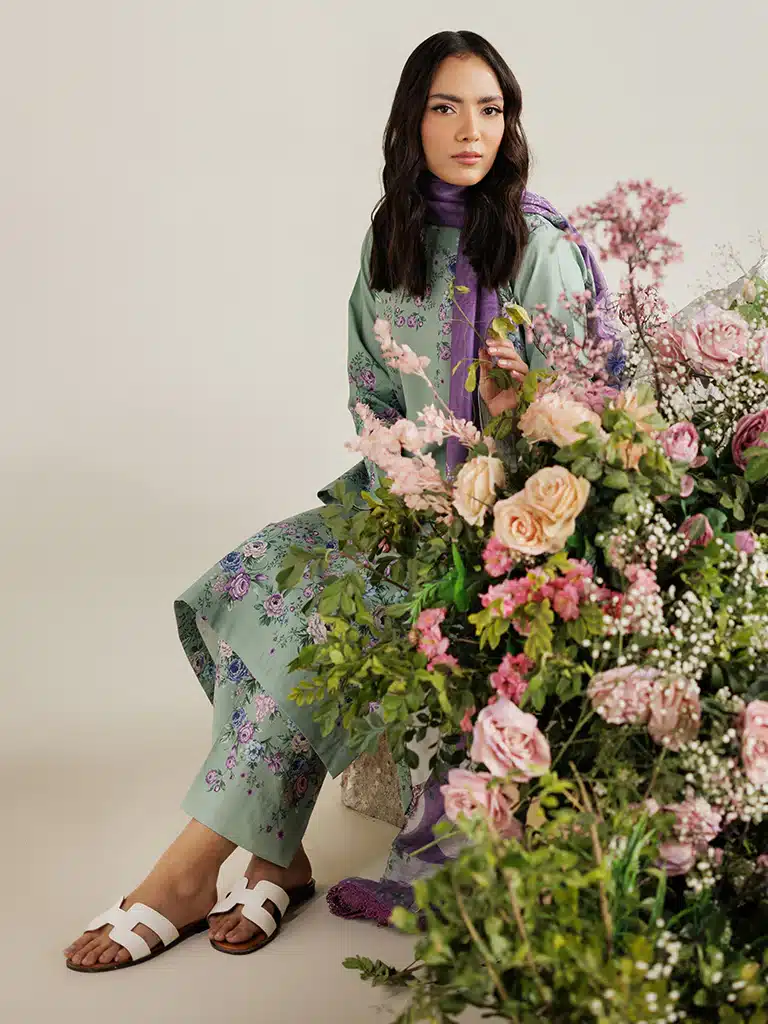 Raj Bari Amal Summer Prints | Sage Green