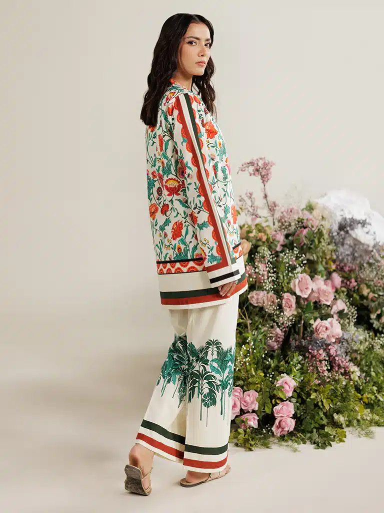 Raj Bari Amal Summer Prints | Ivory