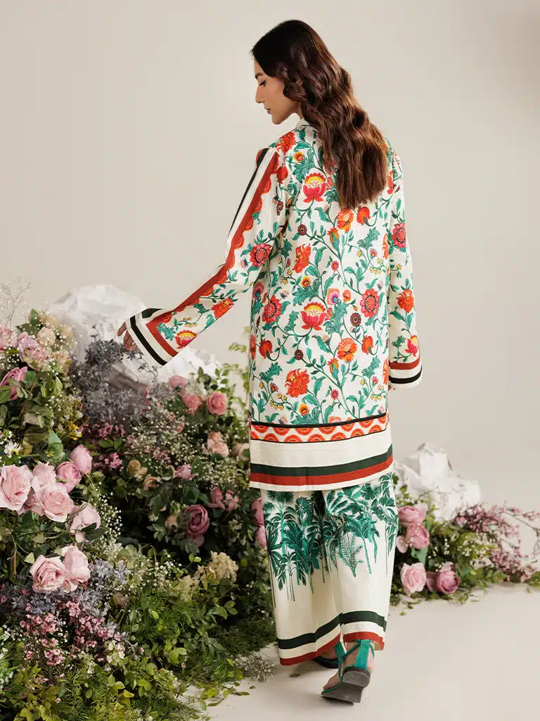 Raj Bari Amal Summer Prints | Ivory