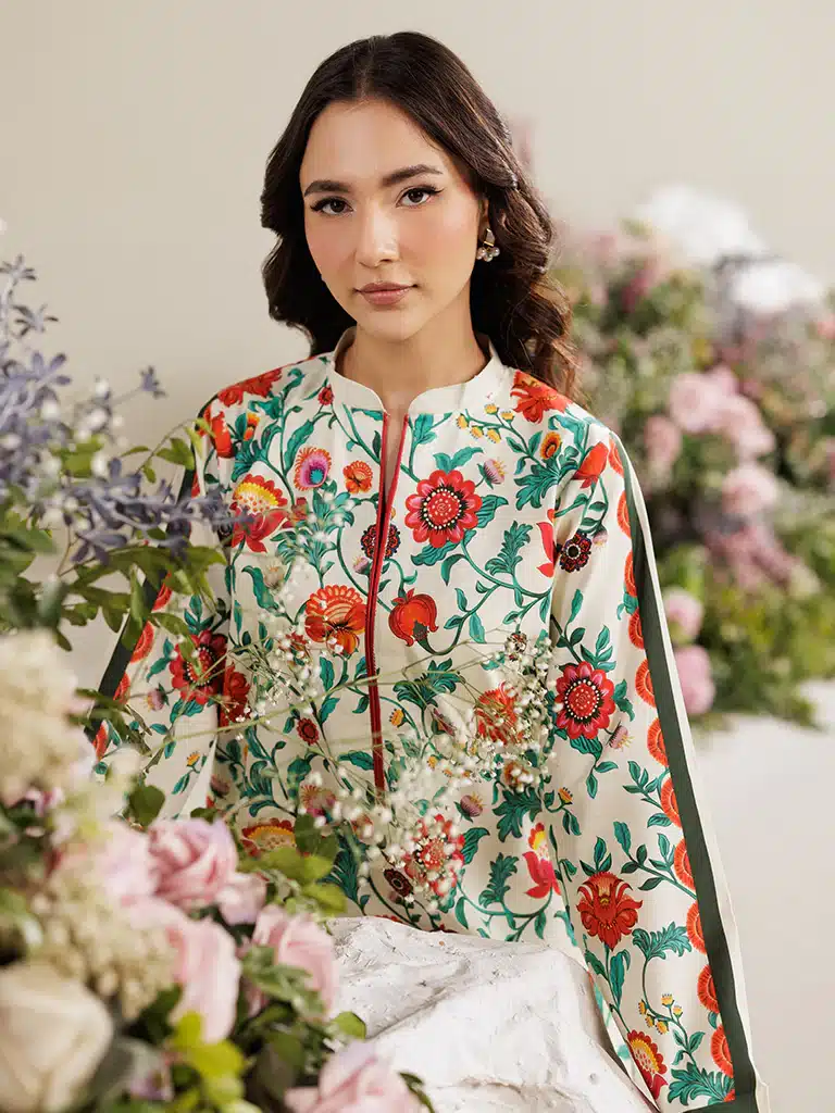 Raj Bari Amal Summer Prints | Ivory