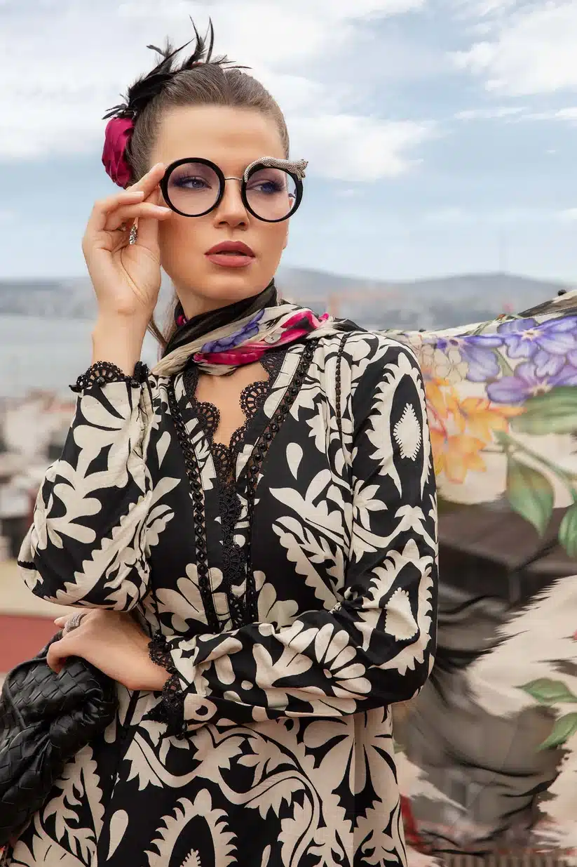 Maria B M-Prints Fall | Black Ivory