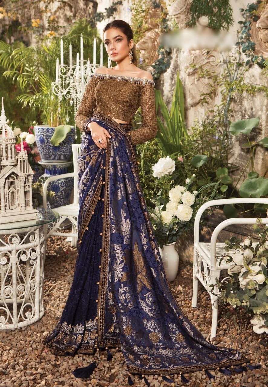 Blue SAREE Maria B E... hover