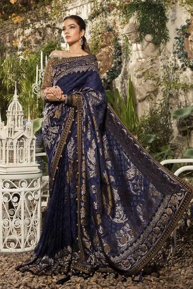 Blue SAREE Maria B E...